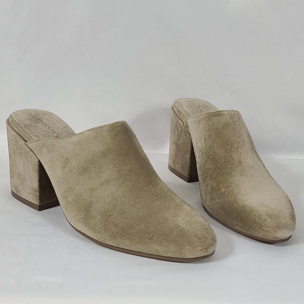 Chocolat Blu | Julia Block Heel Suede Mule